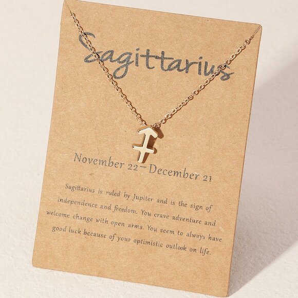 Sagittarius Zodiac Necklace Stainless steel - Picture 1 of 3